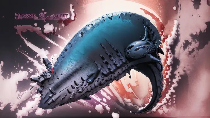 (masterpiece), (best quality), (hires),
jojos5standintro, spacecraft|shark,teeth,style parody, jojo background, (solo:1.5),high contrast,non-humanoid,
<lora:jojostyle-ver-n1:0.9>,
