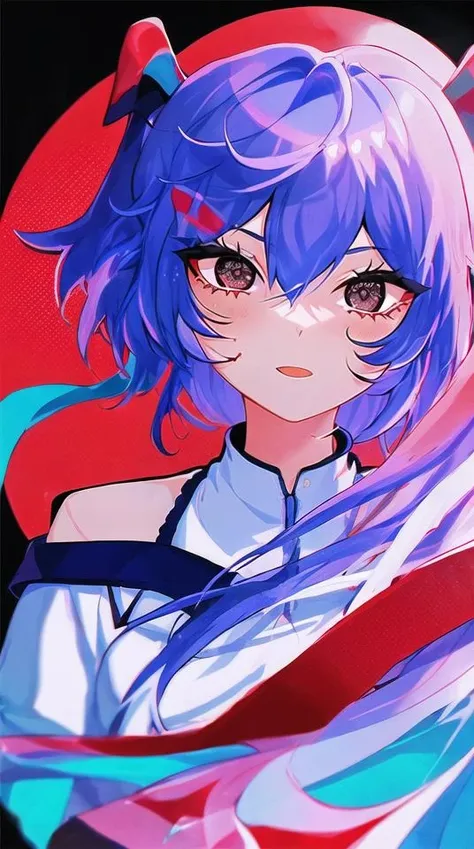 1girl, red, blood,
<lora:savichan:0.85>   
depth of field, halftone