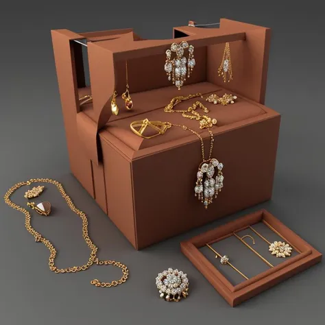 Craft a 3D package for jewelry  design