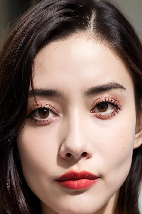ãã¹ã¿ã¼ãã¼ã PHOTOREALISTIC REALISTIC,masterpiece,best quality,highres,ultra detailed,8k,1woman,makeup,lipstick,portrait,looking at viewer,indoors,<lora:mengziyiAlexnsfw80:0.6>