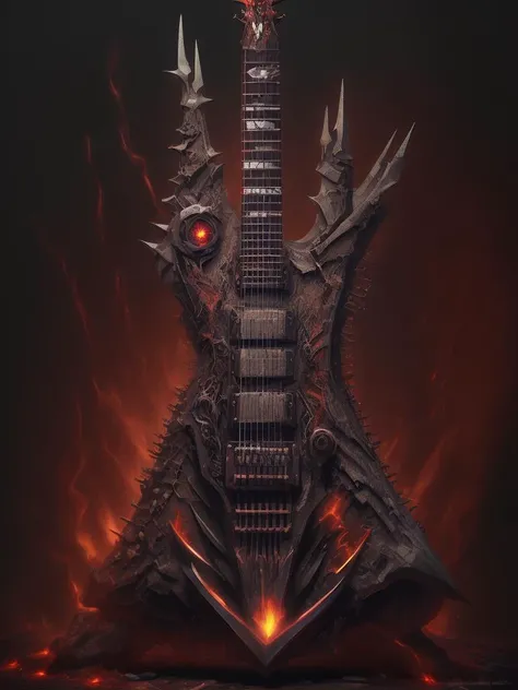 <lora:MetalAI:1> MetalAI guitar, hyper realistic