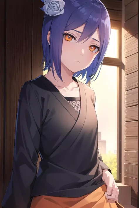 konan, <lyco:konan-lyco-nochekaiser:1>,
konan, blue hair, (orange eyes:1.5), short hair, hair ornament, flower, hair flower,
BREAK fishnets, japanese clothes, skirt,
BREAK cowboy shot, looking at viewer,
BREAK outdoors,
BREAK <lyco:GoodHands-beta2:1>, (masterpiece:1.2), best quality, high resolution, unity 8k wallpaper, (illustration:0.8), (beautiful detailed eyes:1.6), extremely detailed face, perfect lighting, extremely detailed CG, (perfect hands, perfect anatomy),