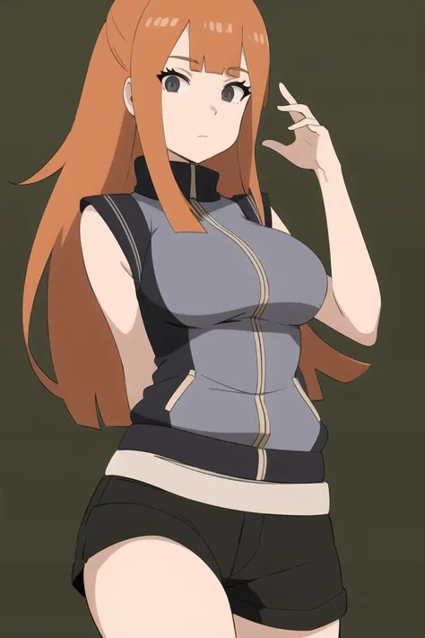 SASAMEFUUMA, Sleeveless, vest,Shorts, 1girll, Solo, facingviewer, view the viewer, Upper body, huge tit, Crazy swollen breasts, Slimming the waist, Buttock augmentation, Fitness model, Accurately depict the hand, Ruddy cheeks, A shy and nervous expression, perspire, In the countryside