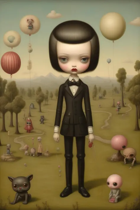 <lora:Mark Ryden Style:1>Mark Ryden Style - view from afar a little ba