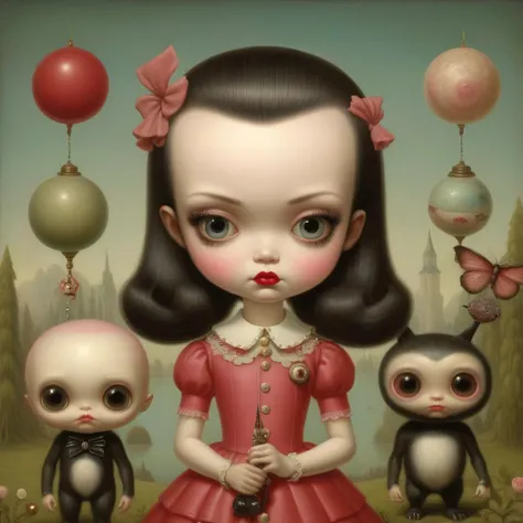 <lora:lowbrow_XL:1> lowbrow-xl, surrealistic, absurd, bizarre, eerie, fanciful, fantastic and ludicrous, interesting things and people