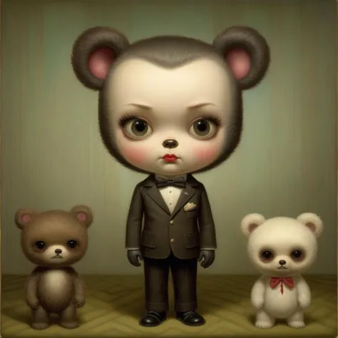 album cover painting for Michael Jacksonâs Dangerous,  by Mark Ryden,  <lora:Mark_Ryden_2:0.75>