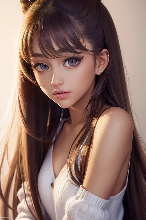 <lora:4rianagrand3:1>, 4rianagrand3, 1girl, perfect eyes, symmetric eyes, brown eyes,