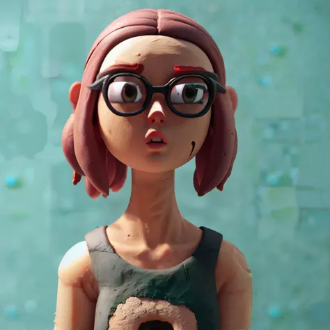 <lora:claycartoon:0.7>, clay, clay texture, cartoon, woman wearing Queer Academia fashion || masterpiece, perfect quality, sharp focus, shallow depth of field, 8k