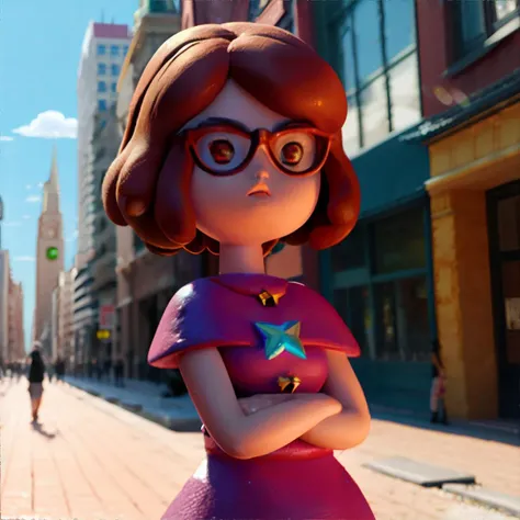 <lora:claycartoon:0.7>, clay, clay texture, cartoon, woman wearing Downtown Girl fashion || masterpiece, perfect quality, sharp focus, shallow depth of field, 8k