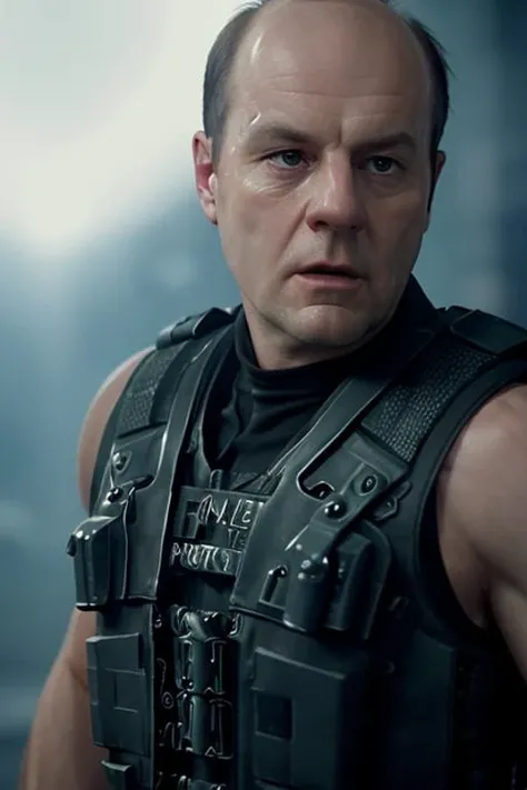 <lora:m1ch43l1r0ns1d3:1> in bullet proof vest, close up, action shot, cinematic lighting, midnight on mars, RAW, HD, 8K, on mars battlefield, battle in background, highly detailed face