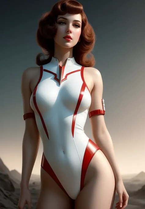 cyborg,red plastic,milky skin color,white body,diffuse lighting,fantasy,dynamic pose,intricate,elegant,lifelike,photorealistic,digital painting,artstation,smooth,sharp focus,art by John Collier and Albert Aublet and Krenz Cushart and Artem Demura,(intricate details:1.12),hdr,atompunkstylesd15, PlanIt