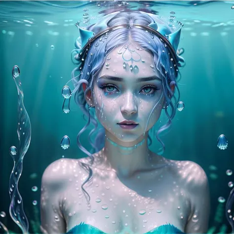 a painting of a famale with blue hair, (skin covered with drops:1.4), (in a underwater:1.6) horror scene, water, air body soft particles, (air bubbles:1.5), air strike from below
film still from avengers endgame, evil fairies, closeup cinematic aquatic scene, dmt visuals, lilacs, young woman as medusa, juno promotional image, animation key shot, cherub