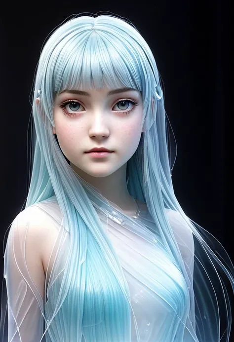 glass girl +/- glass,flower_style,<lora:3DMM_V12:0.7>, Style-Glass