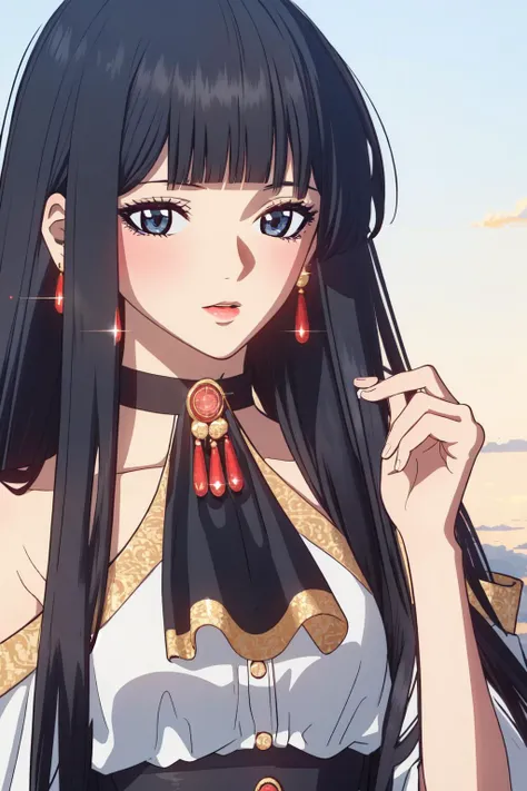 (masterpiece, best quality), intricate details,
1girl, <lora:Luna:0.8> 1girl, solo, black hair, long hair, blunt bangs, grey eyes, blush, collar, earrings,