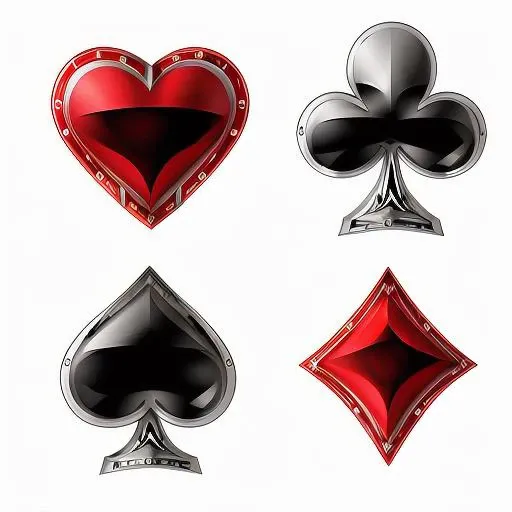 a set of poker symbols, a spade, a heart, a club, a diamond, (white background:1.2), simple, sexy theme, masterpiece, best quality <lora:poker_symbol:1.0>