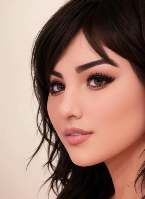 ((sssniperwolf close up portrait)), flawless female , masterpiece, photorealistic, 1 woman, highest quality, <lora:nomonosssspinerwolf:.8>