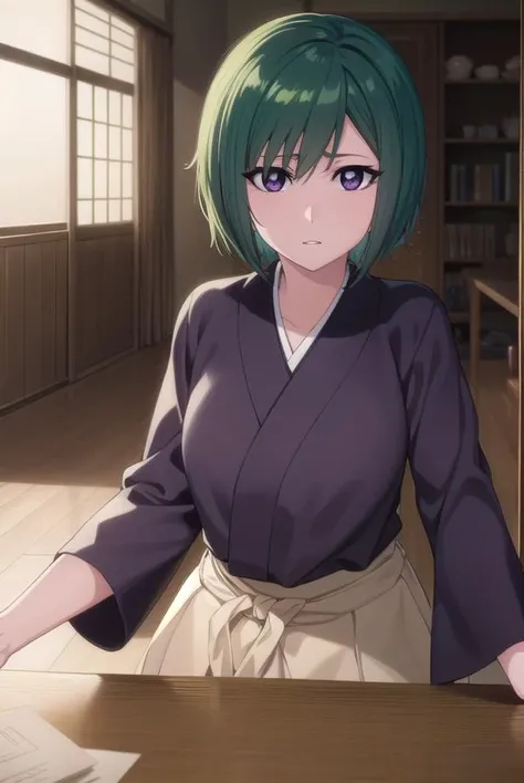 nozomikujo, <lyco:nozomikujo-lyco-nochekaiser:1>,
nozomi, short hair, green hair, (purple eyes:1.1),
BREAK nozomishinigami, japanese clothes,
BREAK looking at viewer, full body,
BREAK outdoors, night,
BREAK <lyco:GoodHands-beta2:1>, (masterpiece:1.2), best quality, high resolution, unity 8k wallpaper, (illustration:0.8), (beautiful detailed eyes:1.6), extremely detailed face, perfect lighting, extremely detailed CG, (perfect hands, perfect anatomy),
