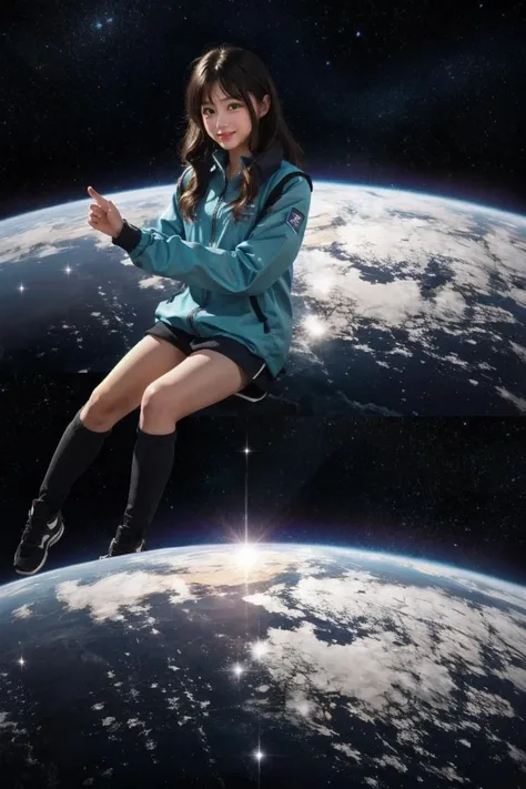 1girl, LANDSCAPE, STAR, NEBULAE, GALAXY, <lora:PAseerCosmicNebulae:0.6>, <lora:kwFemaleBeta1_v12:0.4>