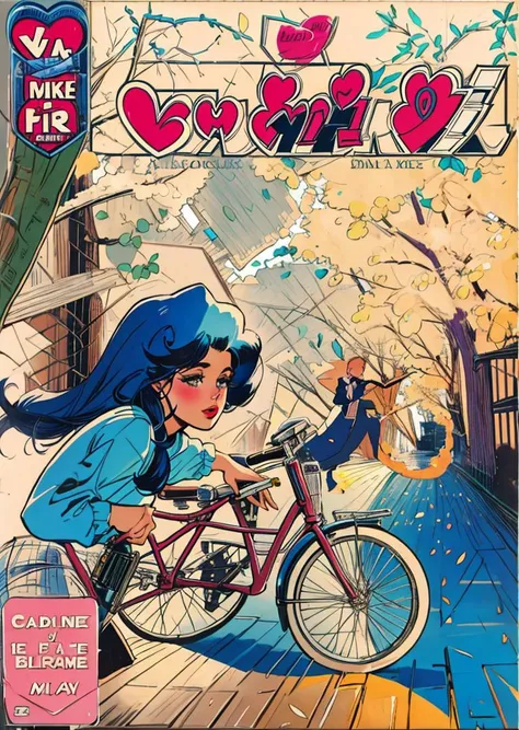 romance_comics_cover, bicycles, <lora:romance_comics_cover:0.7>