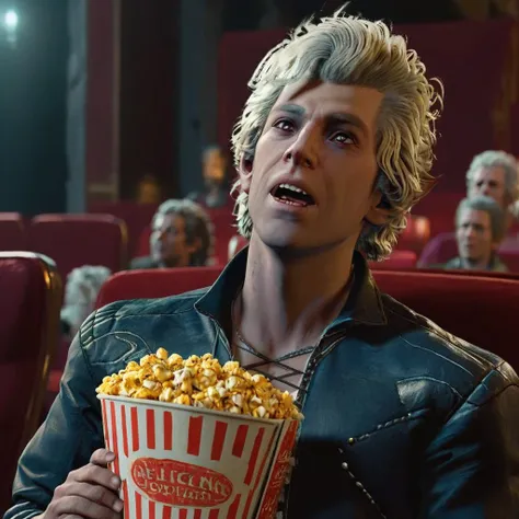 araffe sitting at a table with a plate of food and a drink, still frame from a movie, movie screenshot, love death + robots, screenshot from a movie, die antwoord music video, vfx, still from a movie, film still of joe biden, an alien drinking horchata, cgi 8k, love death and robots --auto --s2