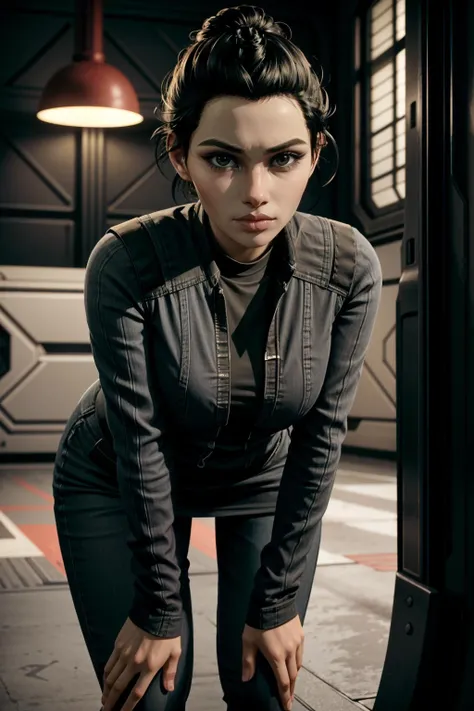 ((masterpiece, best quality))
<lora:add_detail:0.7>
<lora:ExpanseCaminaDrummer:0.8>
ExpanseCaminaDrummer, 1girl, solo, hair updo, Leaning forward with hands on knees