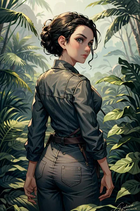 ((masterpiece, best quality))
<lora:add_detail:0.7>
<lora:ExpanseCaminaDrummer:0.8>
ExpanseCaminaDrummer, 1girl, solo, hair updo, in a lush jungle with vibrant flowers, from behind, looking back