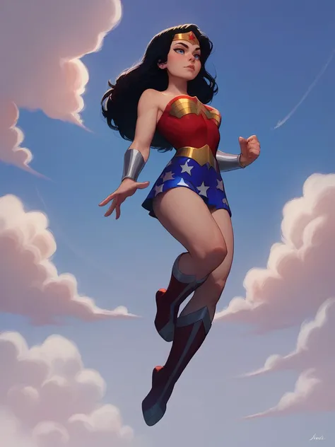 score_9, score_8_up, score_7_up,
<lora:WonderWomanKidsXL:0.8> 1girl, wonderwoman, black hair, long hair, blue eyes
full body, flying, sky, from below,
<lora:age_slider_v4:-4>
<lora:incase-ilff-v3-4:0.8>
zPDXL