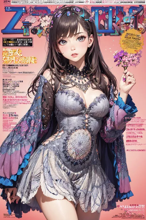 absurdres, highres, ultra detailed, (1girl, solo),
1gir, artist style, (Fashion Magazine Cover:1.2), (zentangle:1.3), (flower effects:0.8), dress fashion,