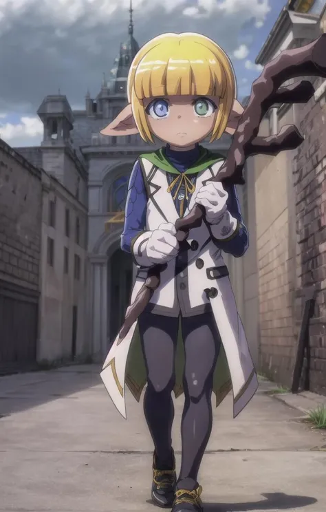 1 boy,more details in eyes,cute,looking at viewer, adorabel boy,cute face,details sky,handsome,young,juvenile,((masterpiece:1.4,best quality)),multiple details,colorful hair,eyeshadow,sfw,   full body, standing, (longstaff:1.5)
,(mare bello fiore) <lora:mare-overlord:1>