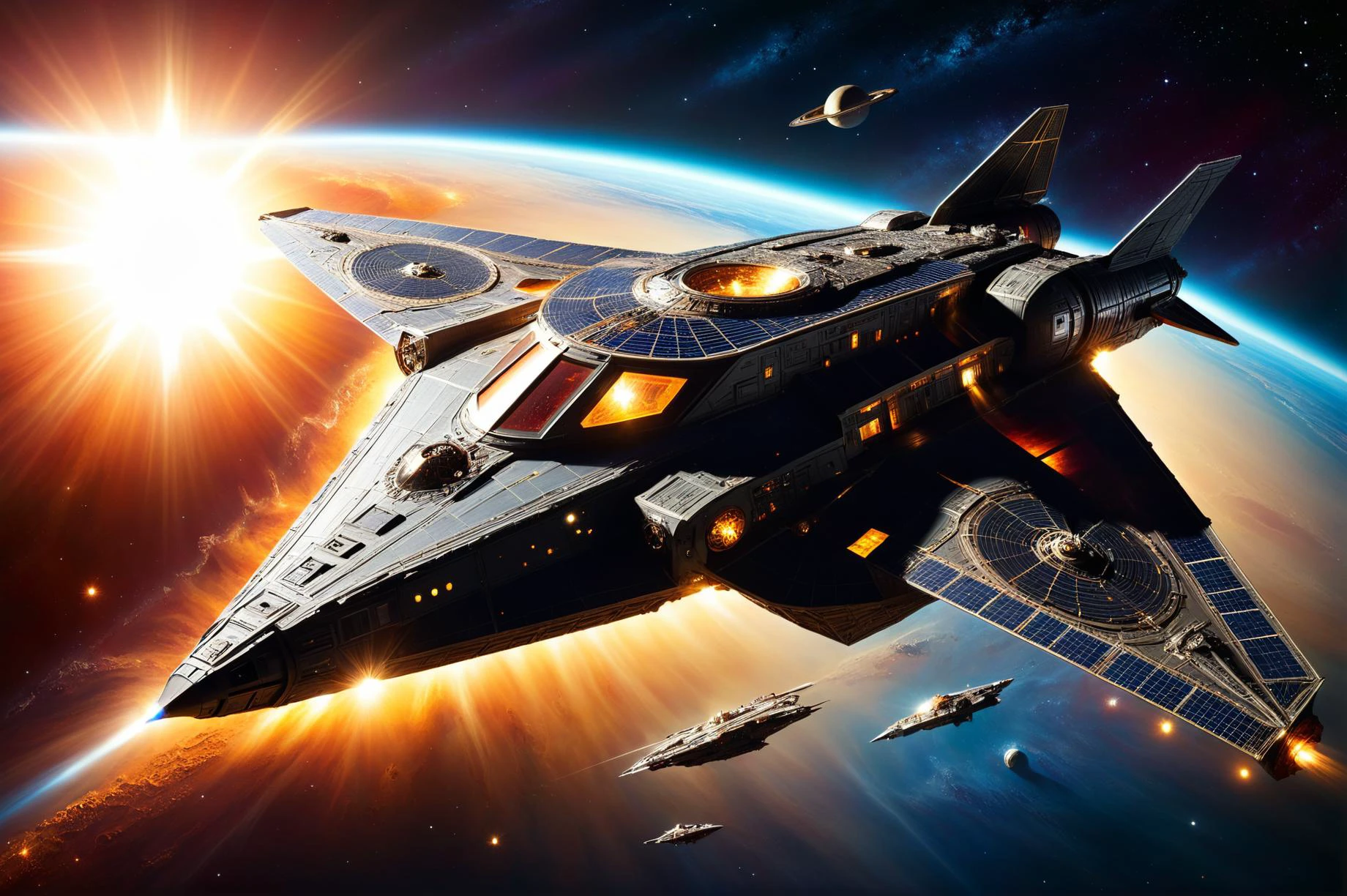 photorealistic, detailed digital illustration of a <lora:MechanicusStyleAI:0.7> MechanicusStyleAI Solar sail spaceship harnessing cosmic winds, Alien megastructure harnessing stellar power in the background<lora:xl_more_art-full_v1:0.4>, Spotlighting, space, deep space, space craft, <lora:EnvyFeverDreamXL01a:0.7>