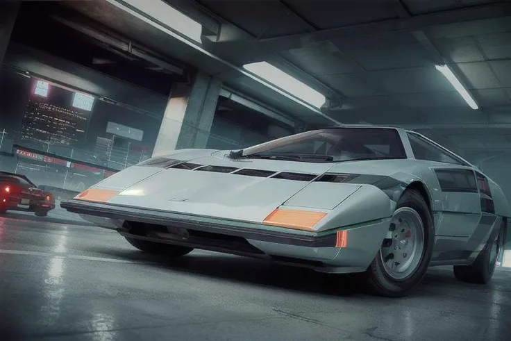 analog gloomy photo of a silver (Dome Zero car, <lora:d0m3z3r0:1>), racing down an avenue in a futuristic city at night, (neon:1.1), ((cyberpunk)), ((nighttime)), magical, surreal, dreamy, High Detail, Sharp focus, ((photorealism)), realistic, best quality, 8k, award winning, dramatic lighting, epic, cinematic, masterpiece, depth of field, volumetric lights, (ambient fog:1.3), dutch angle, rim light, wide angle lens, steam,