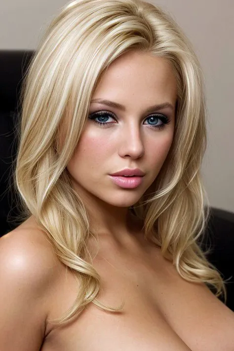 blonde haired glamour model,