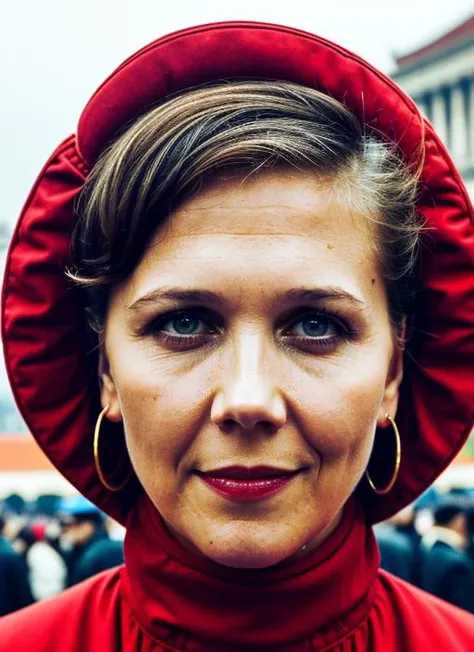 portrait of sks woman, in china, tiananmen square, style by Flora Borsi, perfect haircut, Jumpsuit, by Henri Cartier-Bresson, epic character composition,
<lora:locon_perfecteyes_v1_from_v1_64_32:0.25>, perfecteyes
<lora:locon_perfectsmile_v1_from_v1_64_32:0.1>, (perfectsmile:0.7)
<lora:add_detail:0.7> <lora:locon_maggiegyllenhaal_v1_from_v1_64_32:1>