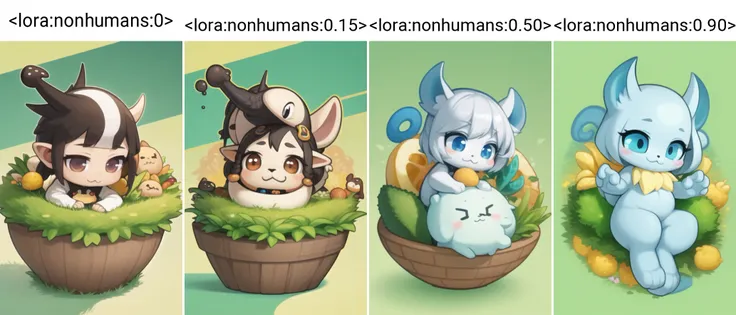 small, food, cute, chibi, creature, =3 <lora:nonhumans:0>