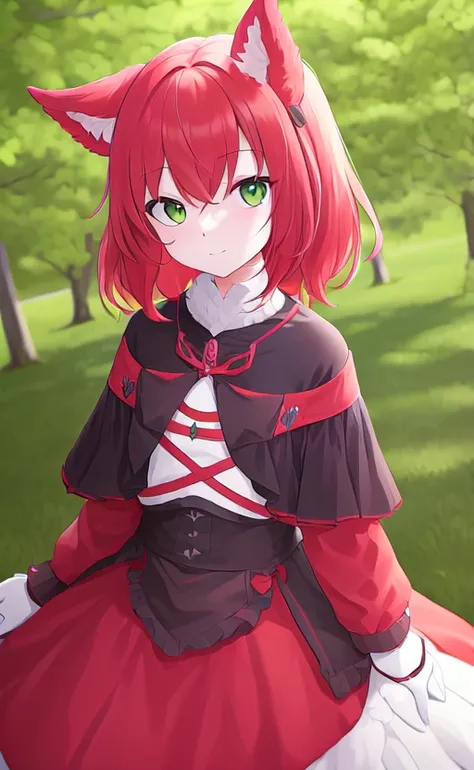<lora:SakuraVRC:0.4>, SakuraVRC, creature, masterpiece, best quality, depth of field, red hair, green eyes, <lora:nonHumansConcept_v1:1>