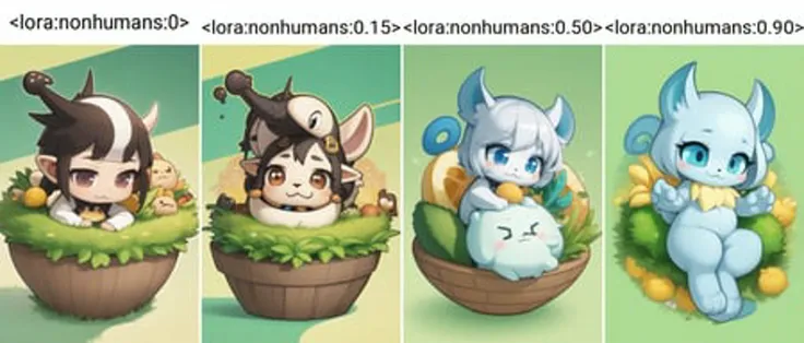 small, food, cute, chibi, creature, =3 <lora:nonhumans:0>
