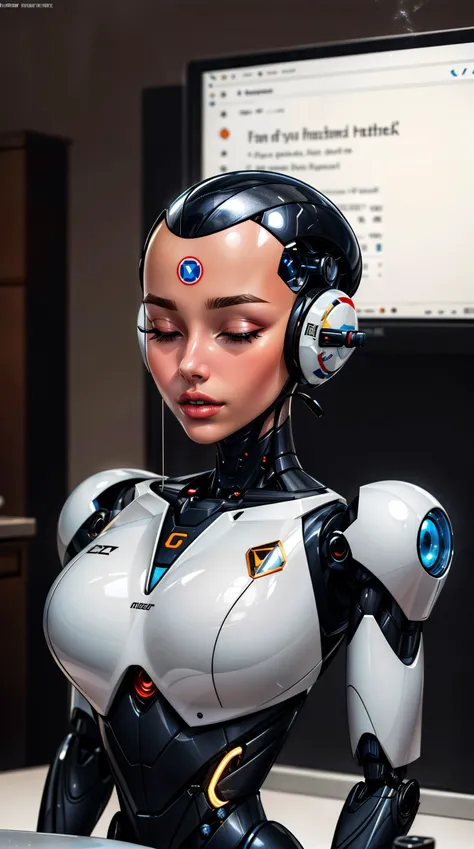 masterpiece, best quality, <lora:THEPIT:0.7> <lora:add_detail:2>, 1girl, humanoid robot, half-closed eyes, science fiction,