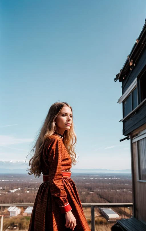 ((analog photo:1.2),((dynamic pose:1.2),(dynamic camera),(unique clothing 27 yo Latvian woman with human skin texture and long flowing hair)(golden hour, high quality, film grain ISO 400), (natural colors, correct white balance, color correction, dehaze,clarity), ,(skin texture)Slightly surreal photo)BREAK[creative consciousnes], (profound psychological meaning)BREAK ([esoteric clues]), ((liminal space))BREAK [expert photographer photo], [wide angle lens medium format camera] <lora:BetterHands:1> <lora:HDhelper:0.5>