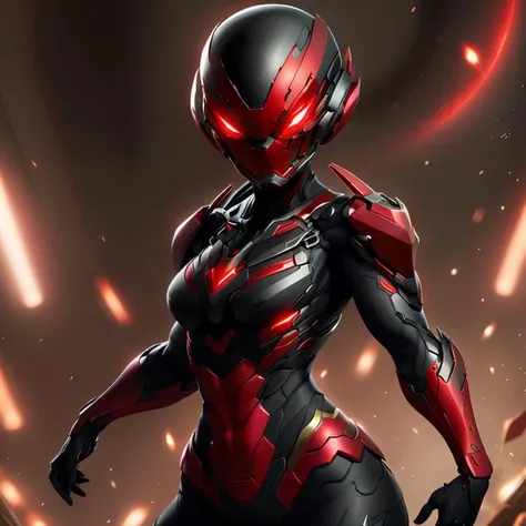 arms at sides, red eyes,  <lora:SpacesKnigts3.2-000006:1>