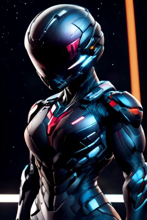 1girl, upper body, helmet, night ,<lora:SpaceKnights_3.0:1>