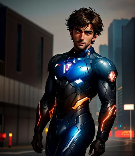 ((male, handsome)), (medium shot), super high resolutions, best quality, masterpiece, depth of field, realistic, photo-realistic, cinematic, (wearing nano-suit),
big beautiful brown eyes, detailed face,short cut hair, <lora:space_knights_2:0.5>, outdoor, (battlefield behind:0.6), (dark and foggy environment:0.6), (complex, Machine background ,spaceship outdoors background, Mecha Transport parts:0.7), ((heavy fog environment:0.6)), <lora:JapaneseDollLikeness_v15:0.2>