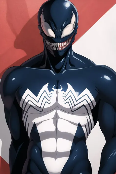 masterpiece, best quality, CG, wallpaper, HDR, high quality, high-definition, extremely detailed, venom, 1boy,