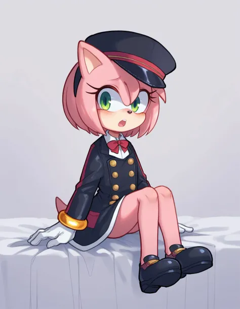 zPDXL, score_9, score_8_up, score_7_up, source_anime,
1girl, solo, <lora:Popoka_v2:1> ppka, Amy Rose, pink hedgehog, hedgehog tail, pink fur, white gloves, gold bracelets, flat chest, girl, chil mouth, sitting on shoulder, gangster from the year 1920, wearing a gray double-breasted suit, trilby hat, black leather shoes, bow tie,