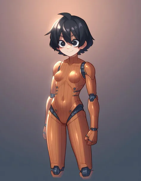 zPDXL, score_9, score_8_up, score_7_up, source_anime,
1girl, solo, <lora:Popoka_v2:1> ppka, <lora:parsleahcombined:0.8> parsleahbase, black hair, short hair, black eyes, (monkey tail), small breasts, brown tail,, naughty smile, piggyback, (cyborg) wearing bodysuit, Copper-wired cyborg arms with industrial look, exposed wiring, weathered copper patina, Carbon nanotube legs exoskeleton with integrated LED strips, matte black finish, streamlined silhouette,,