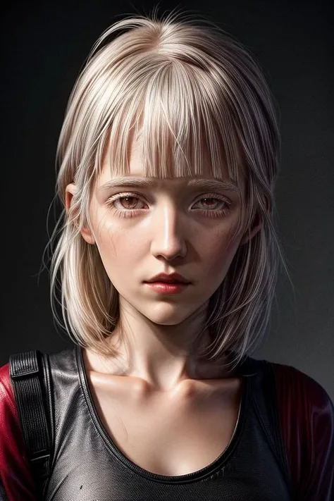 KikerChan, cyberpunk, curly afro white hair, in a (graphite color) electric hero suit, with toxic red eyes, she's in a cartoon hero style, extremely complexly detailed background, <lora:more_details:0.45> <lora:difConsistency_detail:0.35>