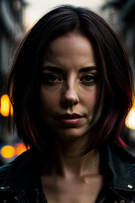 photo of DEN_gothlet_steamgirl, a determined woman in journalism unravels a high-stakes conspiracy in a vibrant cyberpunk city, navigating through bustling streets and shadowy alleys, extreme long hair flowing in the air, detailed clothes, jade eyes, determined expression, futuristic cyberpunk style, with neon accents, augmented reality enhancements, and a dystopian backdrop, m4cr0 <lora:difConsistency_detail:0.35> <lora:more_details:0.45> <lora:epiCRealismHelper:1> <lora:speedy1p5:1.15>