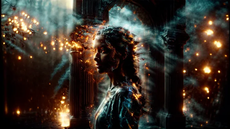 cinematic film still HDR photo of cinematic photo, <lora:Embers_SD1.5:1>, mad-embr, <lora:difConsistency_detail:1.5>, (masterpiece,best quality,ultra-detailed), Mystical woman with (burning eyes:1.5) standing in the doorway of an ancient temple, surrounded by intricate carvings and symbols, (long shot), spectacular lighting from torches, mysterious atmosphere, 
RAW photo, (high detailed skin:1.2), 8k uhd, dslr, soft lighting, high quality, film grain, Fujifilm XT3, ultra quality, ultra detailed, epic realistic, ultrarealistic, photorealistic, RTX, lightroom, detail, hyperrealism, film, bokeh, professional, 4k, highly detailed, portrait . High dynamic range, vivid, rich details, clear shadows and highlights, realistic, intense, enhanced contrast, highly detailed, portrait . shallow depth of field, vignette, highly detailed, high budget, bokeh, cinemascope, moody, epic, gorgeous, film grain, grainy