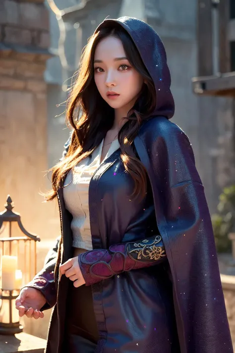at castle, dragon, castle night, fantasy wordl, magical world, RAW,(8k, best quality, masterpiece:1.2),(intricate details:1.4),(photorealistic:1.4),octane render, complex 3d render ultra detailed, studio soft light, rim light, vibrant details, ultra detailed, realistic skin texture, detailed face, beautiful detailed eyes, extremely detailed CG unity 8k wallpaper, makeup,(perfect anatomy),(wide hip:1.3), (skindentation:1.5), Realistic, Photorealistic, (masterpiece:1.5), concept art, intricate details, highly detailed, photorealistic, octane render, 8k, unreal engine, dynamic pose, best quality, highres, (realistic face:1.1), (hyperrealistic:1.1), ((full_body)), perfect eyes,(shiny skin:1.2), (((hairstyle))), (((perfect hands))), (extremely detailed background), ((dynamic background)), ((lightning)), (light rays), ((1girl)), wearing cloak, (((flowing cloak))), ((detailed eyes, high quality eyes, high quality face)), (extremely intricate robes, magical robes), short hair, casting lightning, electricity, swirling fire, radiating power, sparks, smoke, magic, ((dramatic)), epic, battlefield, depth of field, bokeh, 4k, gothic, ember, particles, <lora:aespakarina-v5:1>
