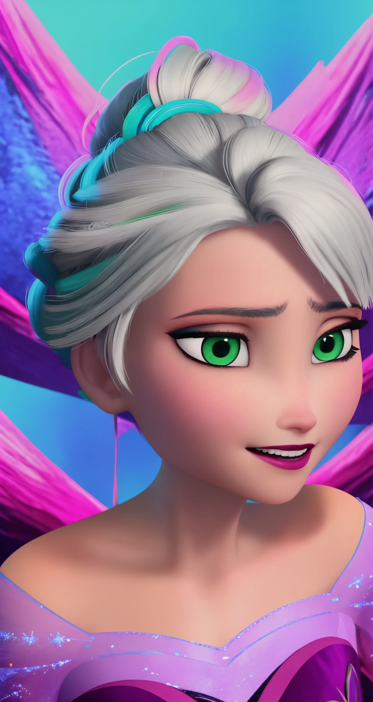 woman,  light green eyes, lumberjack, 
elsa frozen, white hair,
weird west, close up shot, colorful, 
[(colorful explosion psychedelic paint colors:1.21)::0.2],
masterpiece, professional, high quality, beautiful, amazing, Behance, Blindfold, big hair, 
masterpiece, highres,  4k, detailed background, tangible, (evil:0.8), by Simon Bisley, by George B. Bridgman,