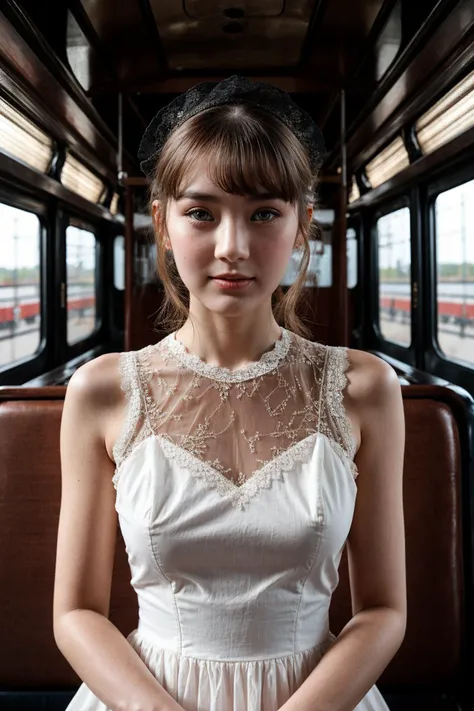 photorealistic, analog, realism, 21 years old girl, detailed eyes, pure face, vintage train, vintage lace dress,<lora:add_detail:0.4>, <lyco:joycechu:0.6>